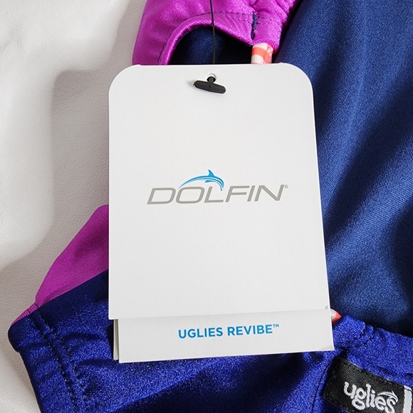 Dolfin Uglies Competition Swimsuit One Piece Revibe Hi-Shine Indigo Size 28 NWT - Picture 11 of 16